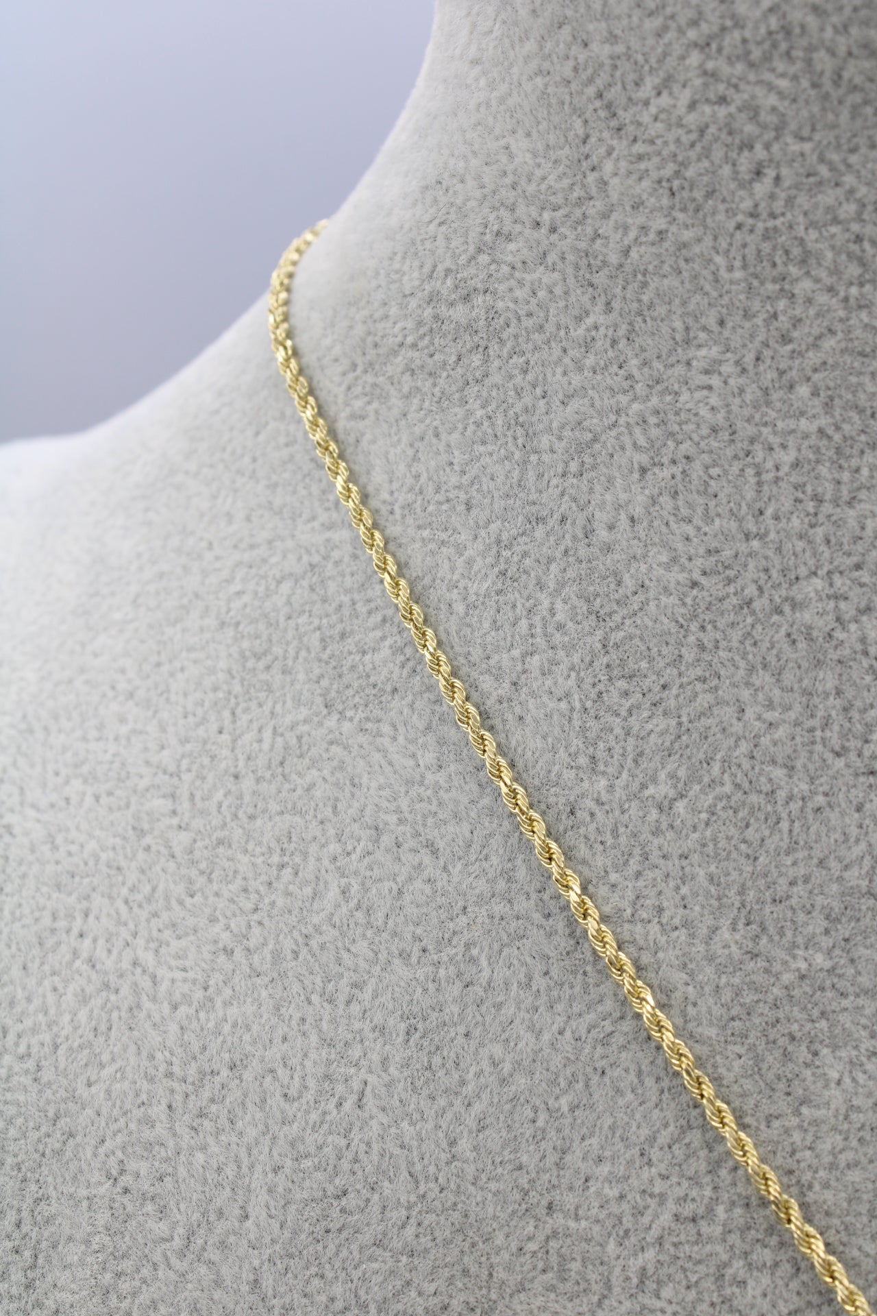 14K Hollow Rope Chain || Cubic Zirconia Star Pendant