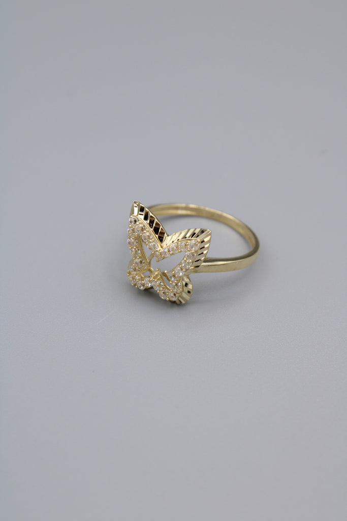 14K Cubic Zirconia Butterfly Ring – Sterling Gold