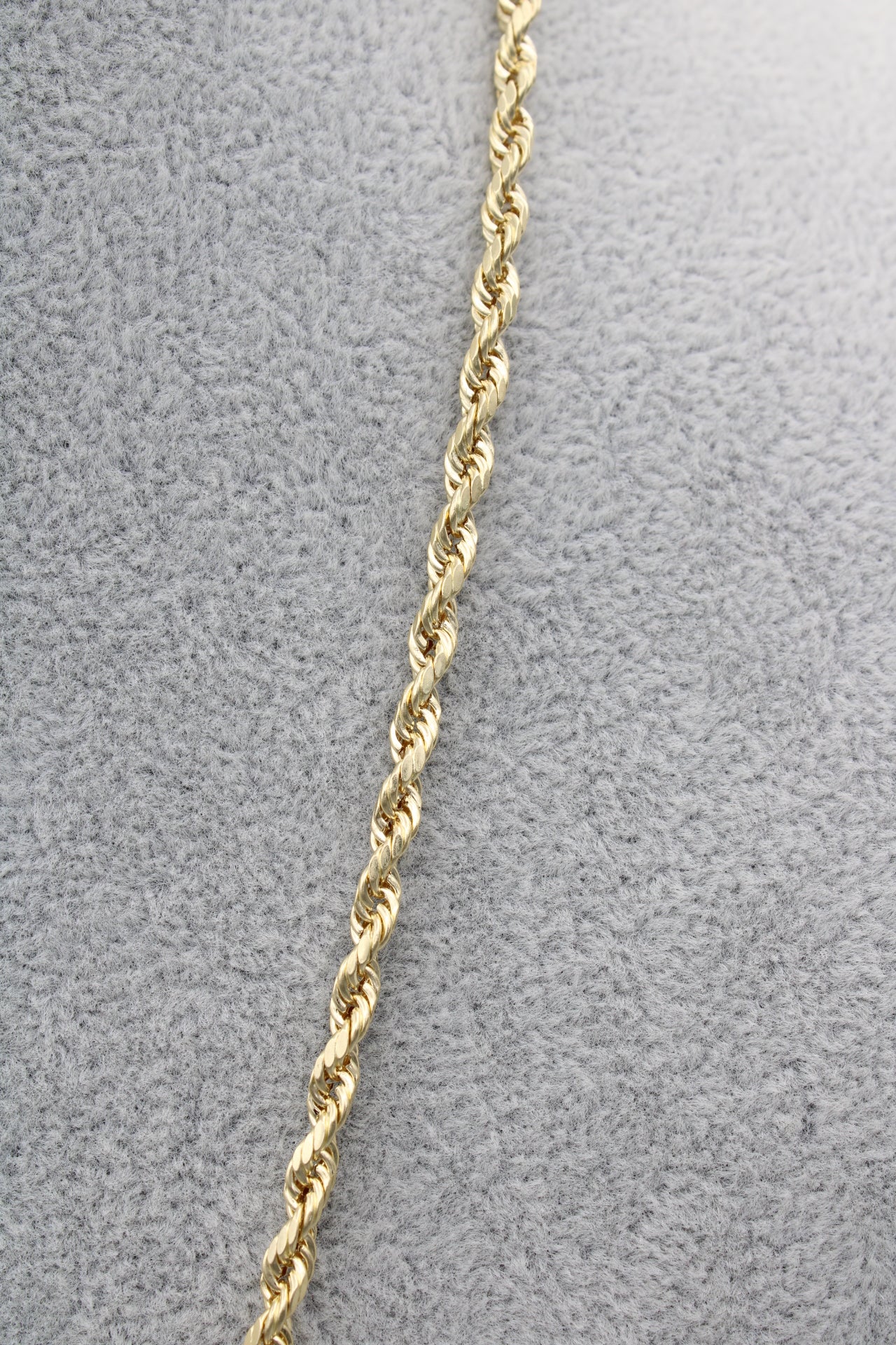 14K Hollow Rope Chain || Cubic Zirconia Jesus Face