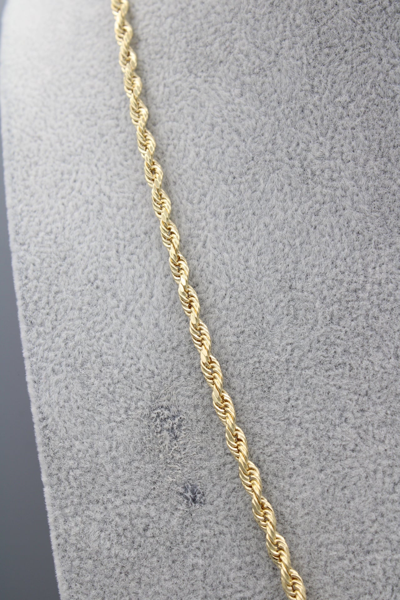 14K Hollow Rope Chain || Cubic Zirconia Goat Pendant