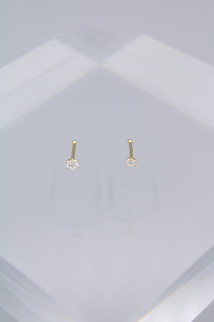 ピアス STONEHENgE 14k cubic piercing StoneHenge 14K Earrings SO0255 Cubic Zirconia 14K Rose Gold